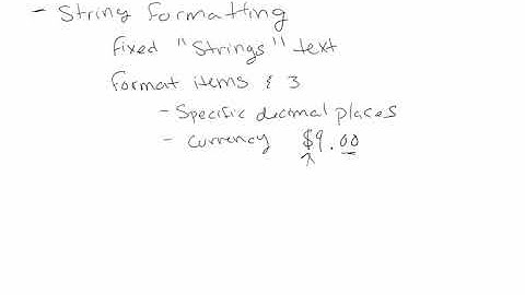 21 Variables and Strings -  Formatting text for Output