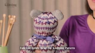 Fair Isle Teddy Bear Toy Knitting Pattern (The Knitting Network WTD024)