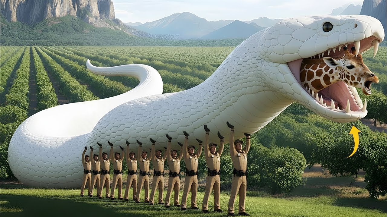 Brave Heroes Rescue Innocent Giraffe From Giant Deadly Python’s Attack 🦒