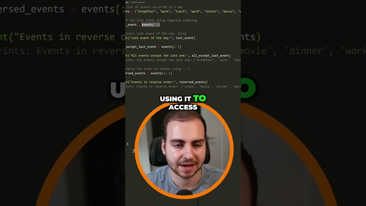 Master Negative Indices: Accessing List Elements Like a Pro