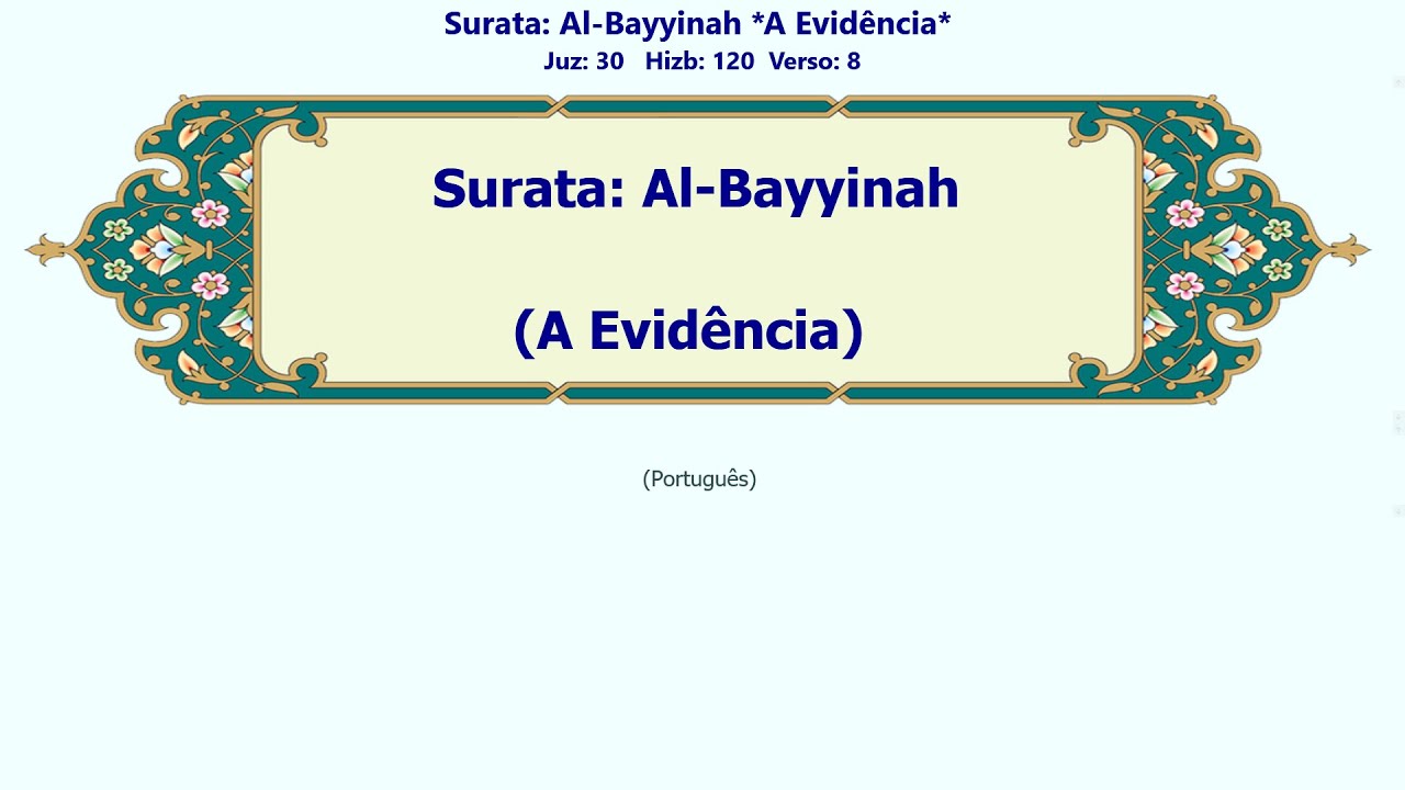 Al-Bayyinah