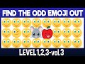 Find THE ODD EMOJI OUT-FIND2 Level 1,2,3 vol.2|Emoji Puzzle Quiz|Find The Difference Emoji