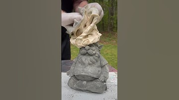 Make a new statue with me! #rubbermoldman #concrete  #concretestatue #satisfyingvideo #paintconcrete