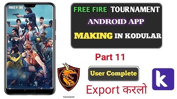 How To Make A Free Fire Tournament App | User App Complete | Kodular