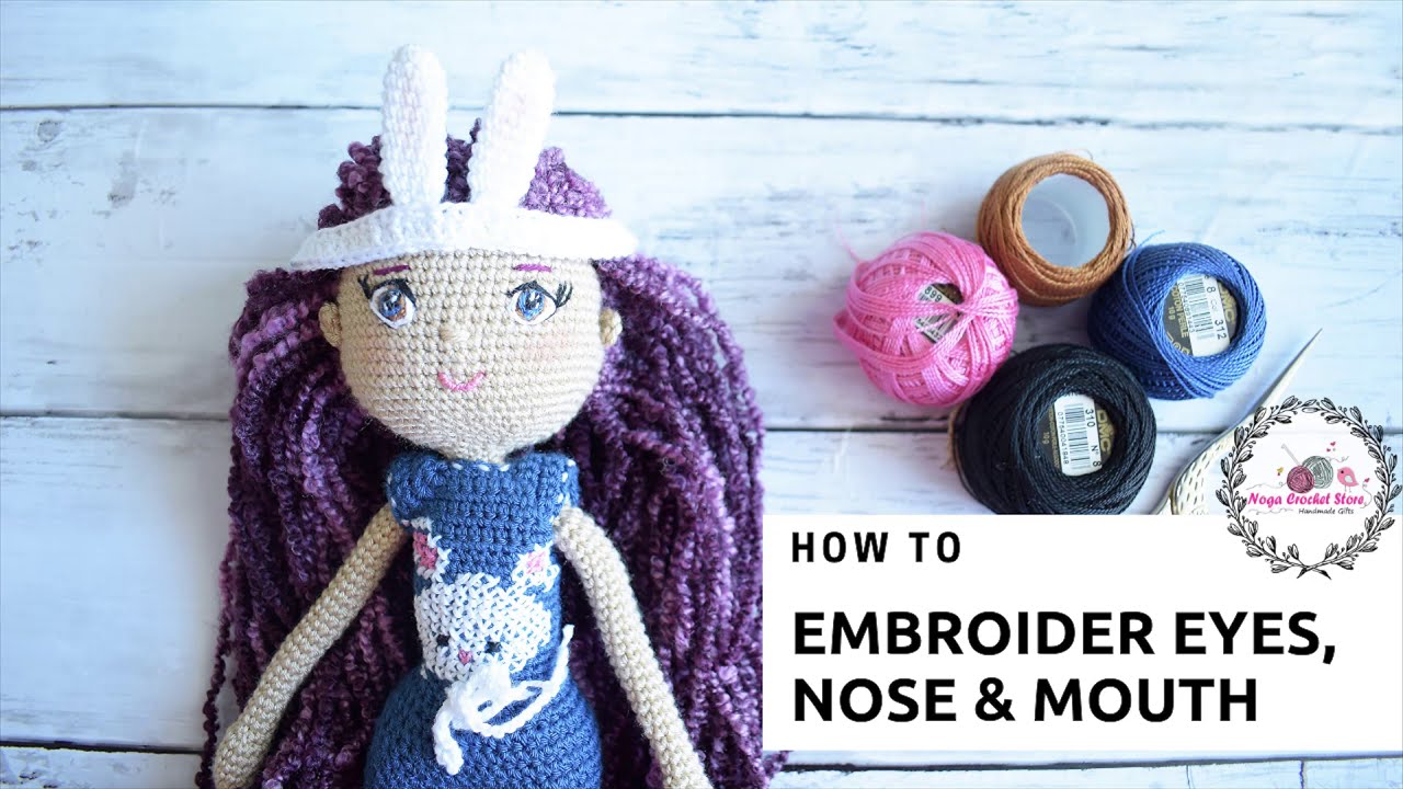 amigurumi-doll-embroider-eyes-nose-mouth-how-to-doll-making