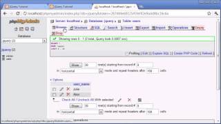 jQuery Tutorial   182   Users online sample application Net Worth