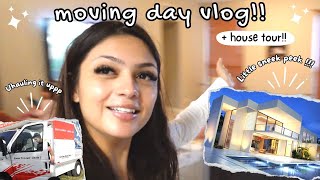 MOVING VLOG!!! + MINI HOUSE TOUR (SNEAK PEEK!!)