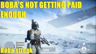 Star Wars Battlefront 2 - Boba Fett's not getting paid enough for this carry! Really close match!