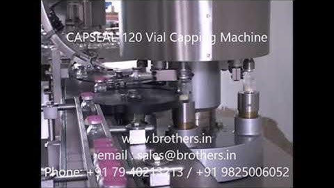 CAPSEAL-120 Automatic Rotary Four Head Injection Vial Capping / PP Capping Sealing Machine