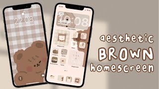 Cara custom aesthetic homescreen  Iphone ios 14 Beige Woody | Bahasa Indonesia screenshot 3