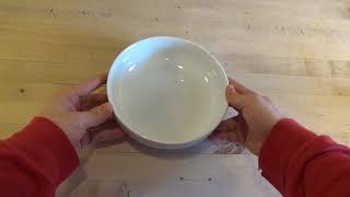 How to set down a bowl