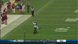 Sick Catch by Hokies WR Dyrell Roberts (9-3-2011)