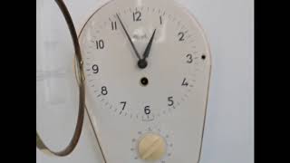 Sold!  KIENZLE Wall Clock KITCHEN TIMER Vintage Mid Century 1960s CERAMIC 8 Day Germany