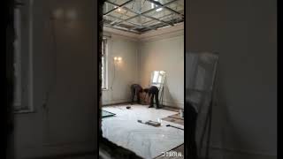 Room Type: Dining RoomDesign Style:Glass Ceiling Luxury Dining Room with Sky ViewMood:Open elegant .