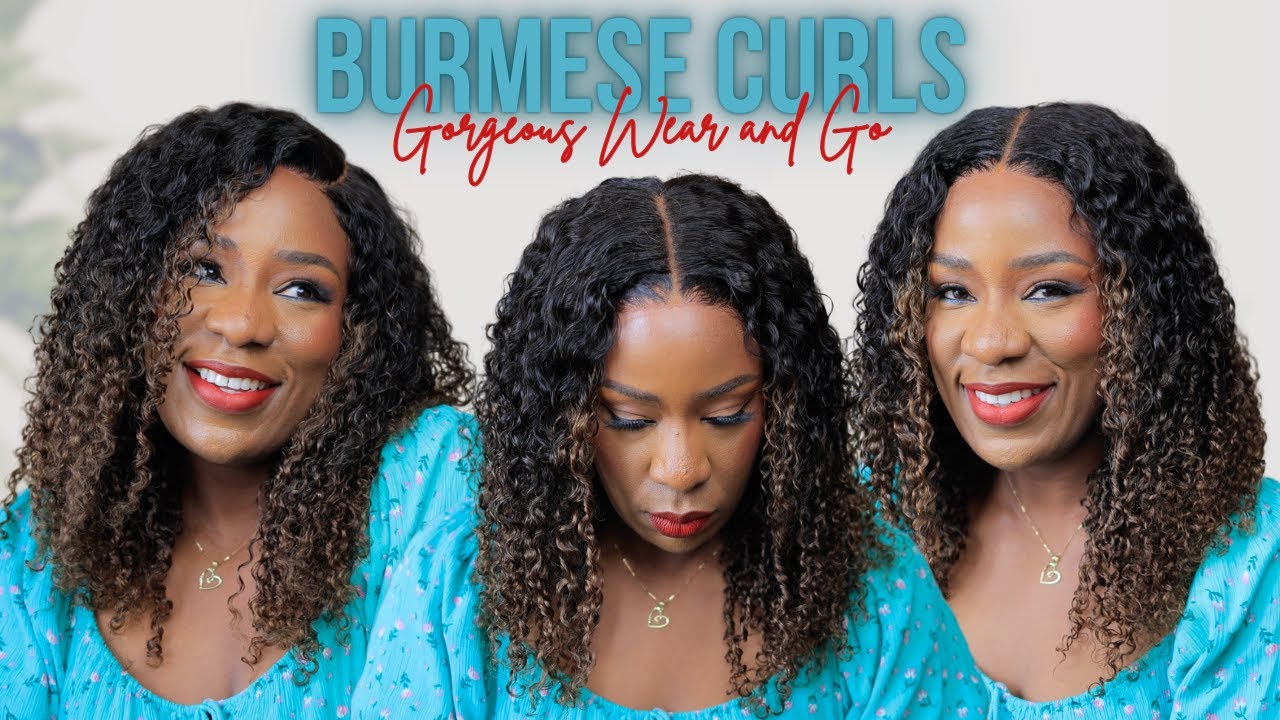 CURLY HAIR GOODNESS! 🔥 7x5 Finger Curls Chestnut Ombre Burmese Curly Glueless Wig ft Klaiyi Hair