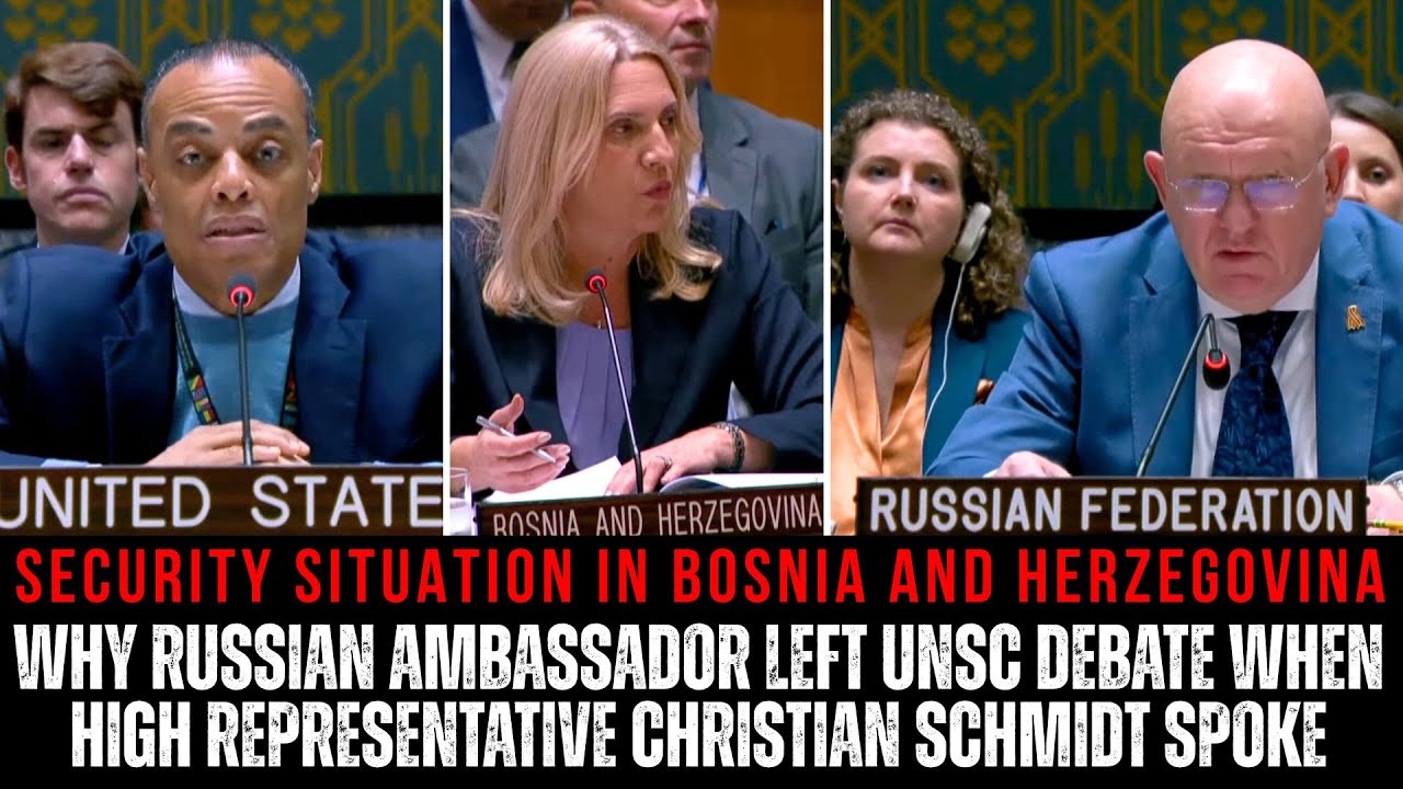 United Nations Security Council Discusses The Security Situation In Bosnia and Herzegovina