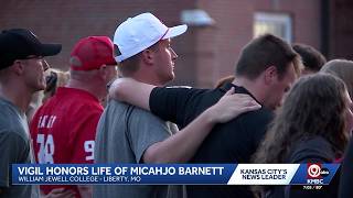 William Jewell football player MicahJo Barnett dies after medical emergency
MicahJo Barnett, a football player at William Jewell College, has died, according to a post from the schools athletics website. The post comes as the football teams Saturday game was suspended after a medical emergency on the William Jewell sideline.
KMBC 9 is your home for Missouri breaking news and weather. For your latest Missouri news and weather visit: https://www.kmbc.com/
For licensing inquiries: https://www.kmbc.com/licensing William Jewell football player MicahJo Barnett dies after medical emergency