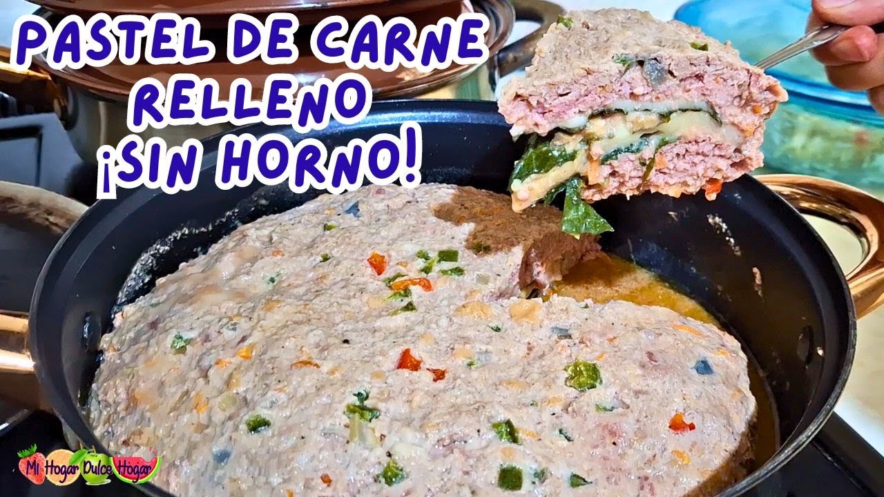 🎅PASTEL DE CARNE RELLENO ¡SIN HORNO!  #mihogardulcehogar #recetasnavideñas #cenasnavideñas