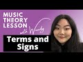 Ameb grade 1 music theory  terms and signs