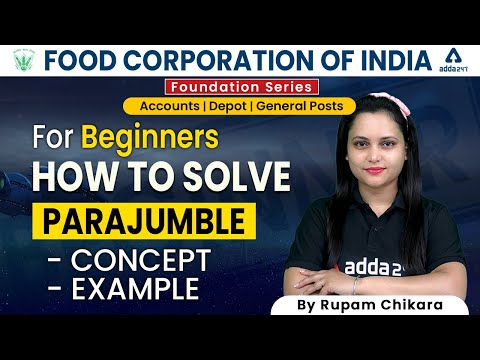 FCI Recruitment 2022 | How TO SOLVE PARA JUMBLE | CONCEPT EXAMPLE by Rupam Chikara