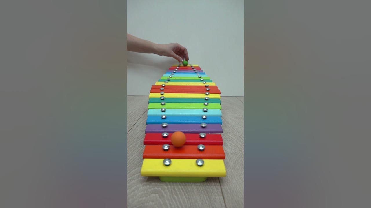 Xylophone Marble run (Wooden balls) YouTube