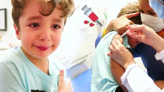 اسوء حقنة لابني 💉😨 رفض يبكي قدام اخو 😥 *فاجانا بهدية كبيرة