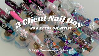 3 Client Nail Day + Prices & Timestamps + Products Used!