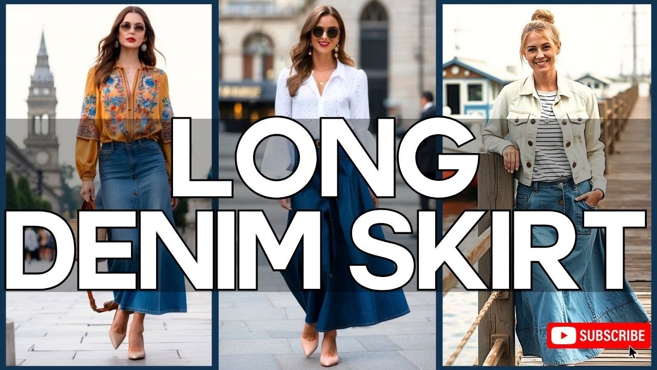 TOP 7 Long Denim Skirt Looks | Everyday Outfit Ideas & Styling Tips 2025