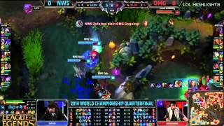 Lol Highlights Najin Shield Vs Omg Game 1 Highlights Quarter Final Lol S4 World Championship 201