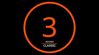 3 Seconds Classic Timer (Dark Mode with sound) 📣 3秒鐘倒數計時 (鬧鐘聲)
