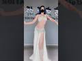 Graceful Belly Dance Performance Elegant White Costume Viral Dance Shorts #dance #hiphopdance #viral