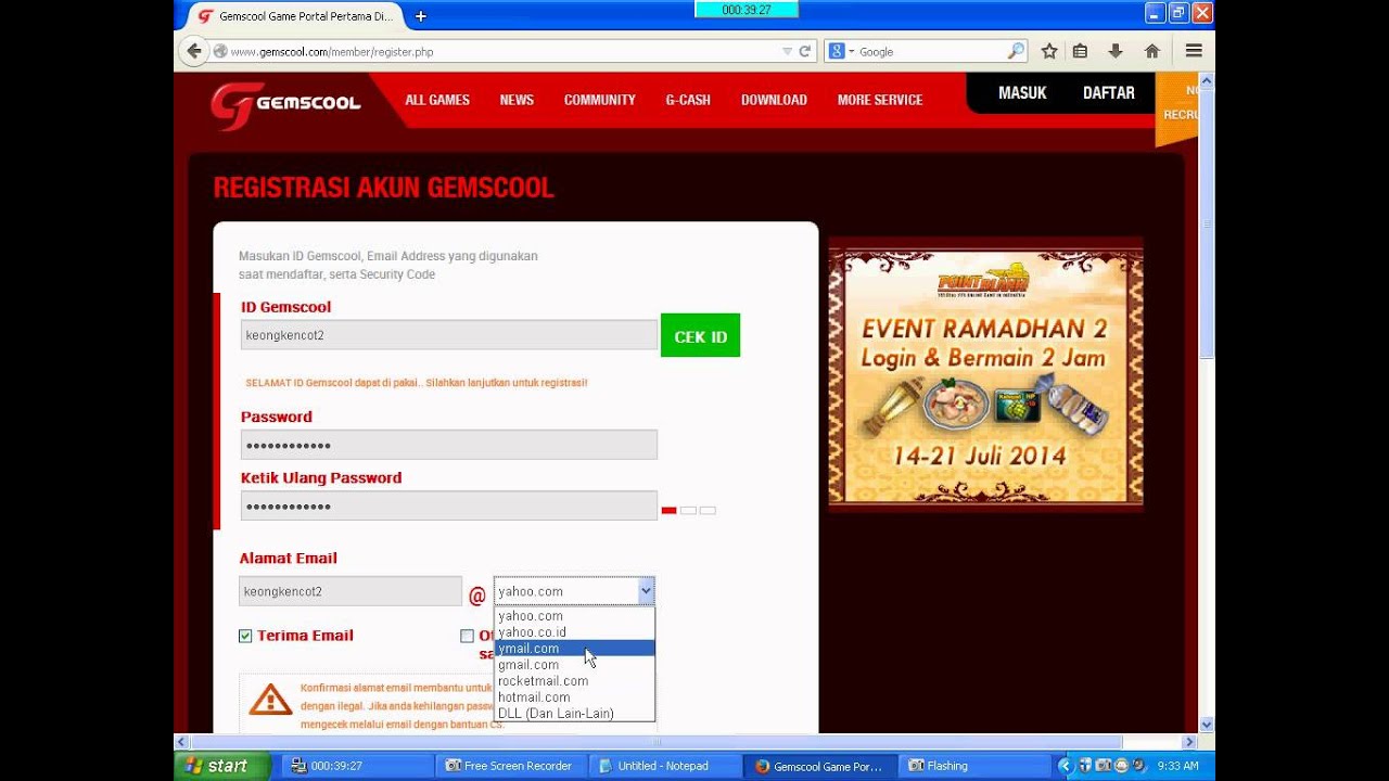 Cara daftar point blank terbaru youtube