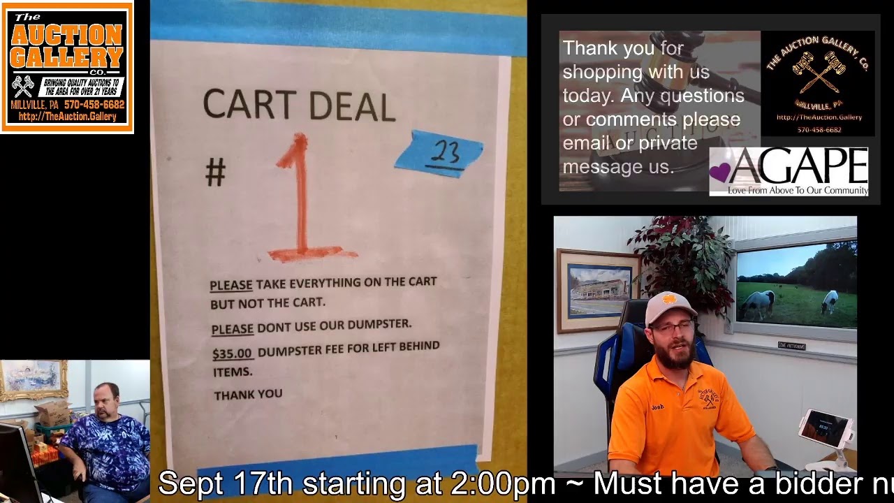 The Auction Gallery Co. Live Stream Auction Thursday Sept 17th