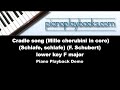 Cradle Song Wiegenlied Franz Schubert Mille Cherubini In Coro Playback Demo Low Key F Major mp3