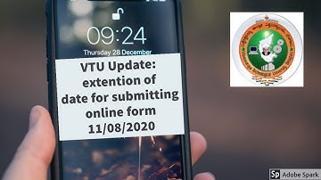 VTU Update: extention of date for submitting online form 11/08/2020