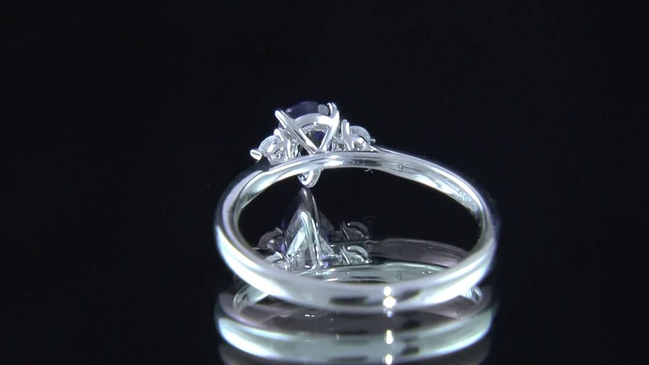 0.75ct Diamond Sapphire Engagement Ring GR035