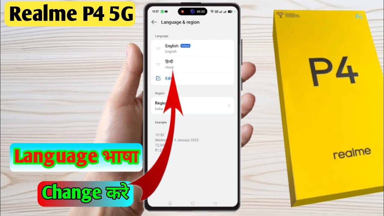 realme p4 5g language full setting, how to change language, language ...