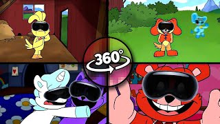 360º VR All Smiling Critters cardboard voicelines animated (Complete English & Español Latino)