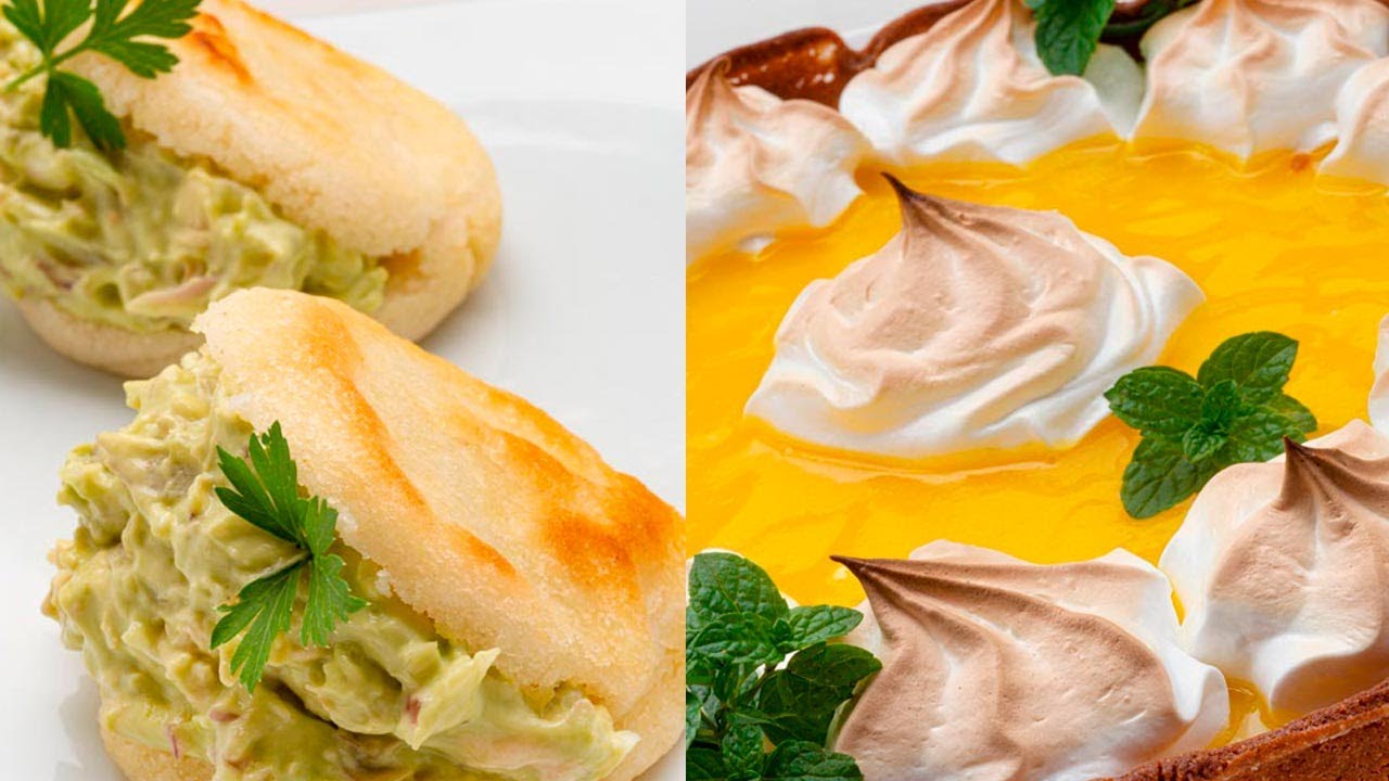 Arepas venezolanas rellenas de pollo - Tarta de limón o Lemon pie - Cocina Abierta