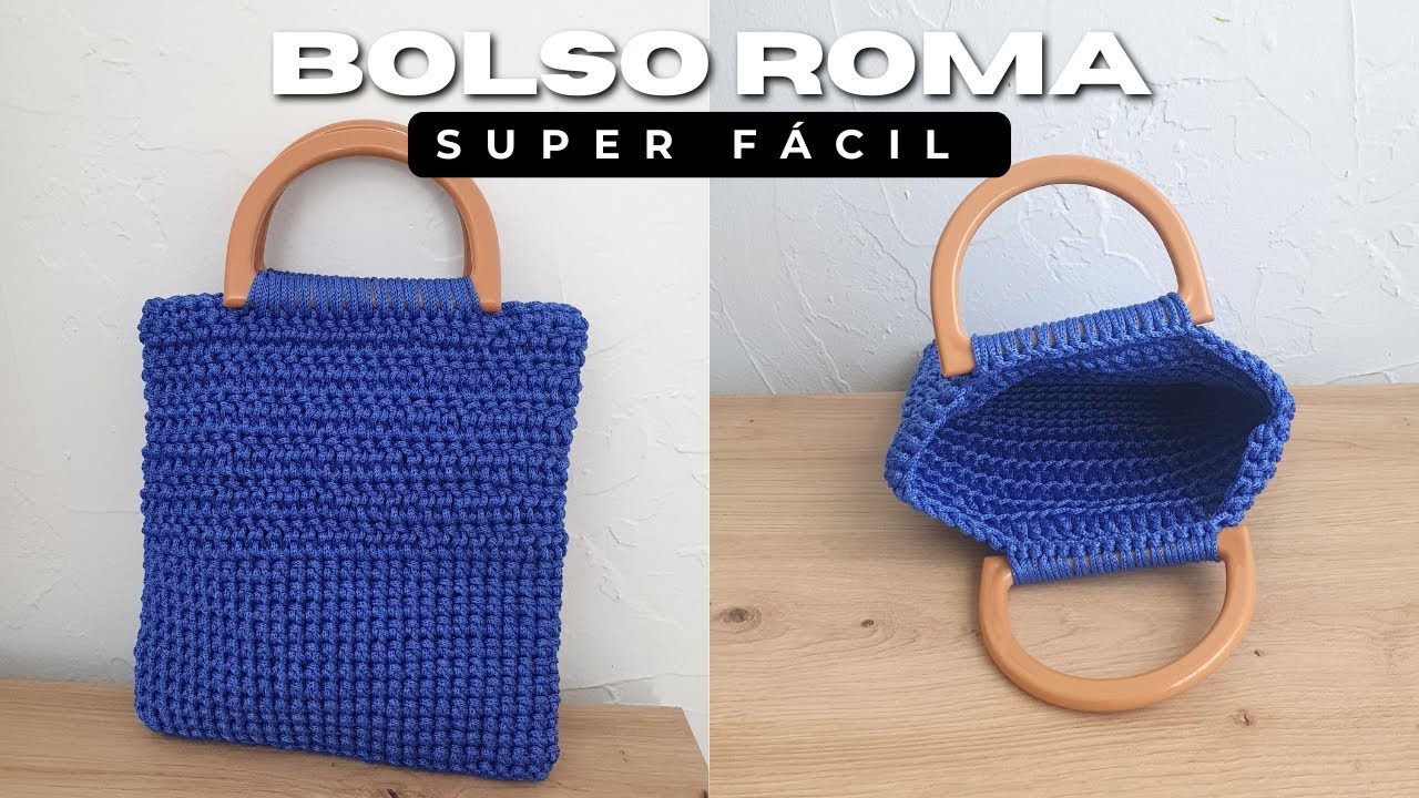 Como Hacer Bolso  Elegante a Crochet Paso a Paso, Bolso Roma Facil y Rapido, Ecomica