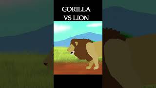 Gorilla vs Lion gorilla lion feline gorila leão  animation animação  animals animais