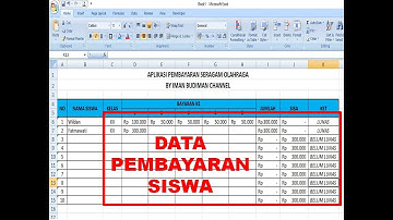 Cara Mmebuat Aplikasi Data Pembayaran Siswa Dengan Ms. Excel 2007