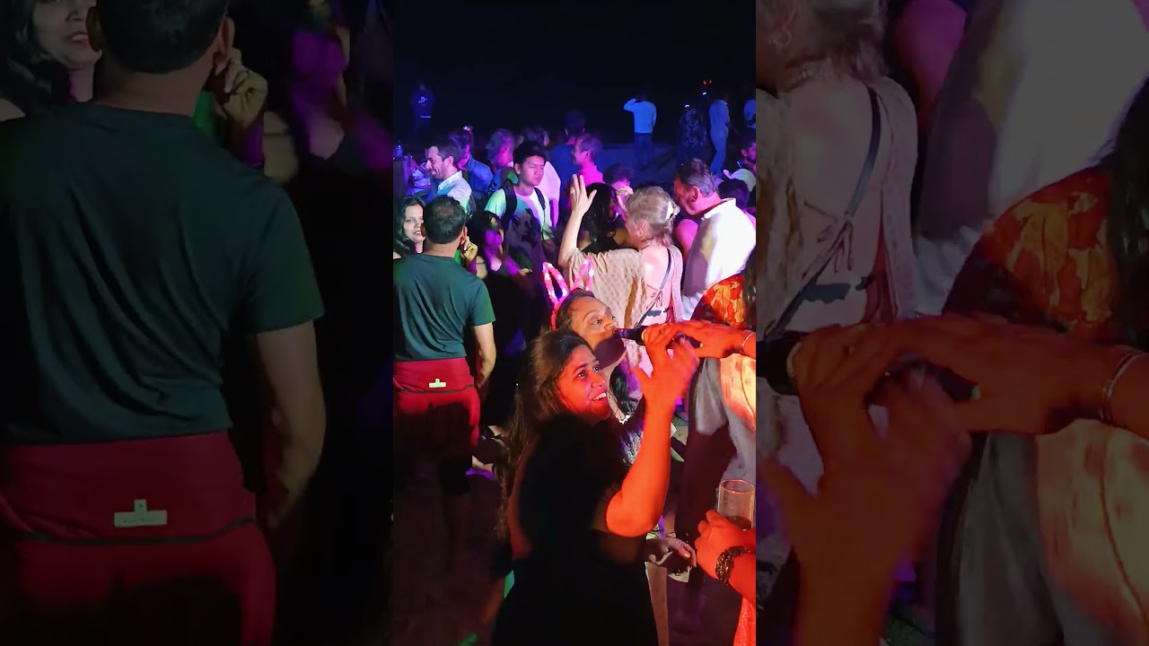 Goa in nagin dance🕺 night club beach with🐸 🍗🍻 