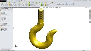Crane Hook Design in SolidWorks