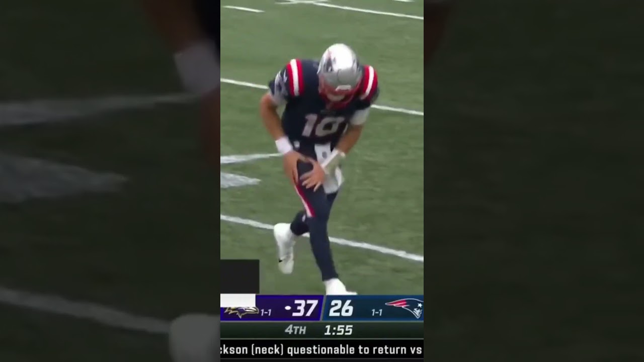 MAC JONES SUFFERS A HORRIBLE INJURY VS THE RAVENS