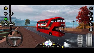 Driving on Rainy Evening in London | Bus Simulator 2023 | Android Gameplay screenshot 2