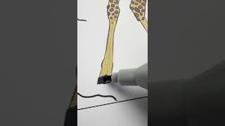 Coloring This Giraffe Was SO Relaxing 😍 #coloring #coloringbook #art
