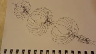 Abundies zentangle pattern, real time drawing