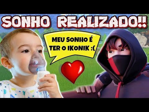 AJUDEI UMA CRIANÇA DOENTE A CONSEGUIR A SKIN DO IKONIK! FORTNITE: Battle Royale