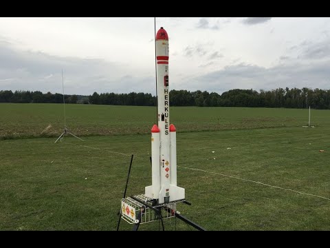 Koprník 2022 - Model rakety HERKULES - pohon 6x raketový motorek ROS40 ...